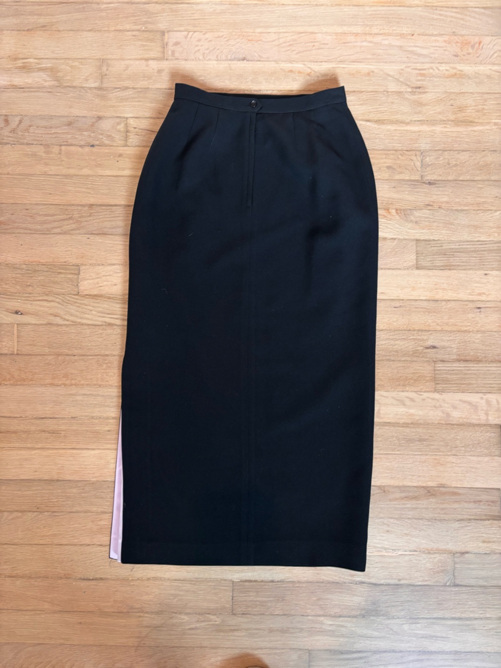 Kasper ASL Black Pencil Skirt Beaded Waist Lined Career Classic Size 13” waist - Picture 4 of 8